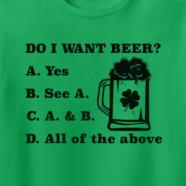 Do I Want Beer? Multiple Choice