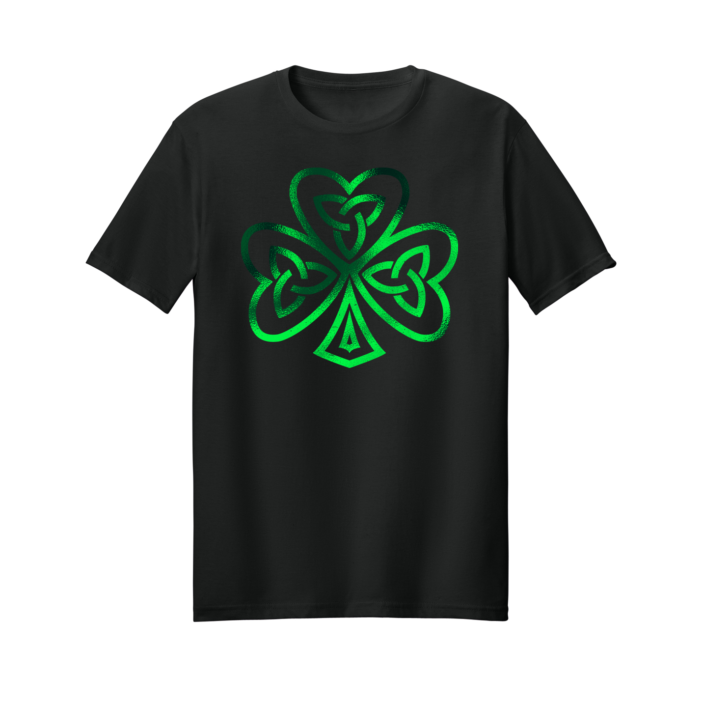 Saint Patrick's day foil Celtic knot shamrock tee.