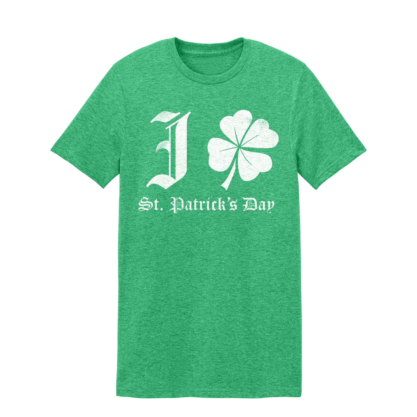 Green festive "I love St. Patrick's Day" Irish t-shirt design.