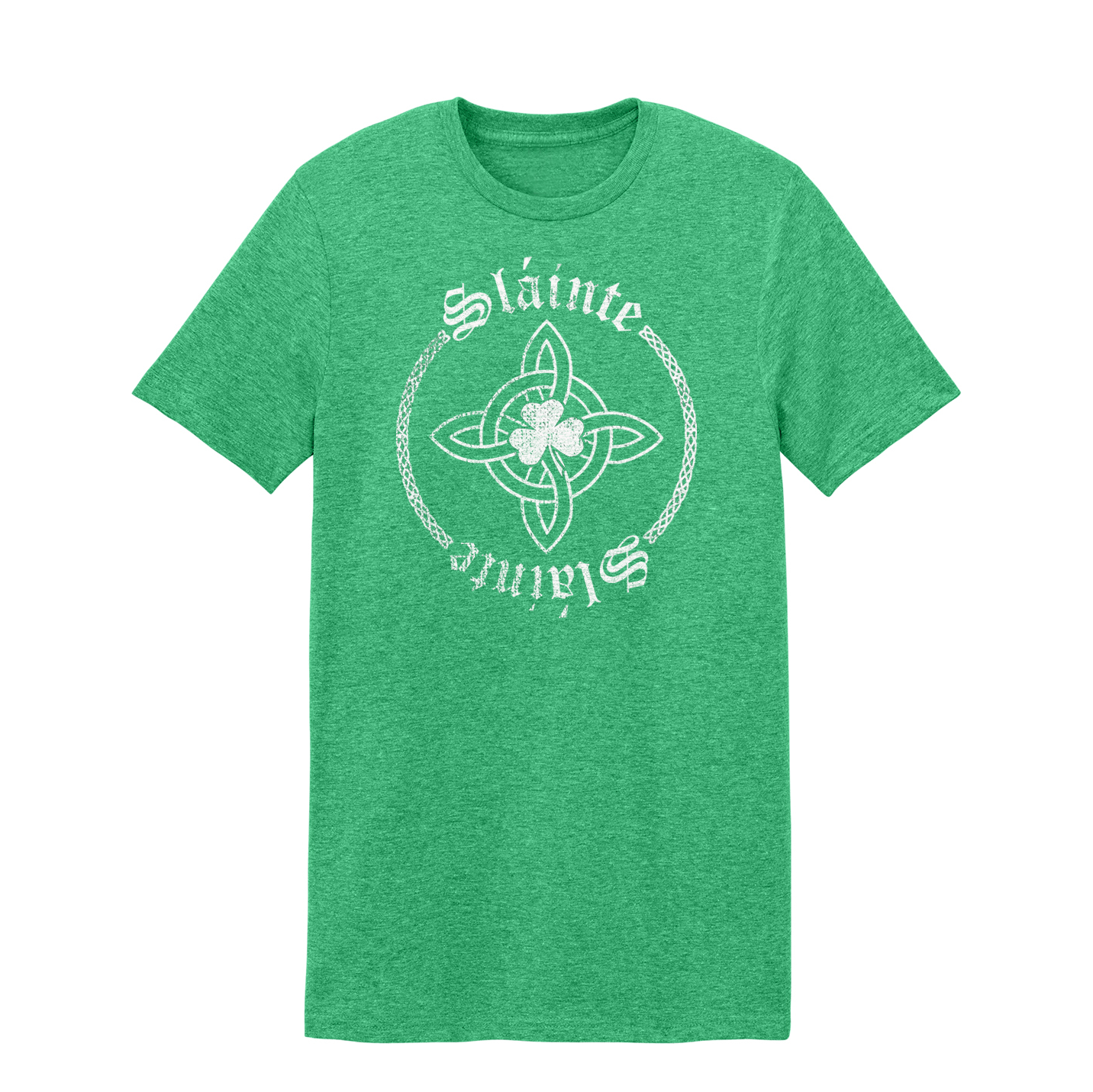 Saint Patrick's Day Classice Slainte clover cotton t-shirt.