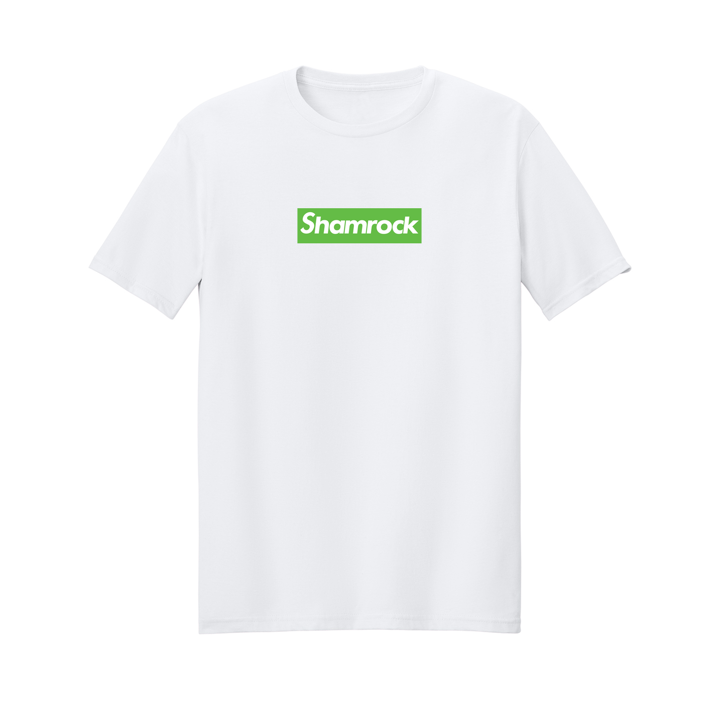 Saint Patrick's day Supreme style "Shamrock" t-shirt design.